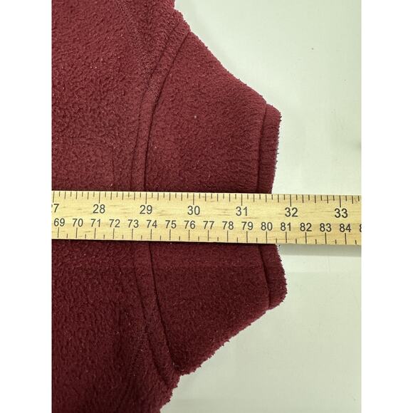 Bugle Boy Mens Pullover Vintage Size XXL Maroon Snow Fleece 1/4 Zip Long Sleeve - Picture 12 of 13